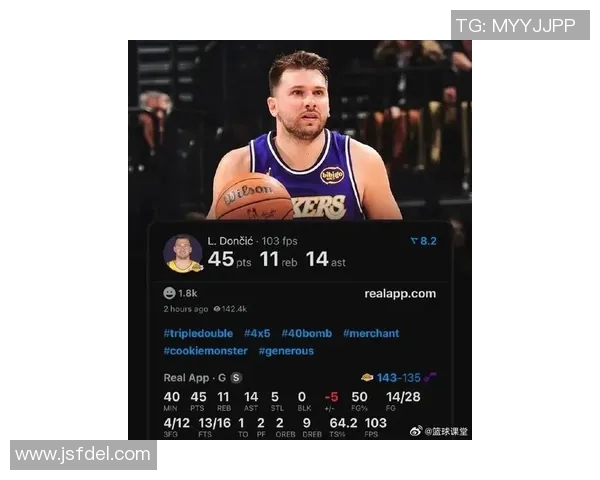 东契奇狂砍45分三双！詹姆斯被新秀碰击膝盖险受伤，湖人成功赛季三杀爵士